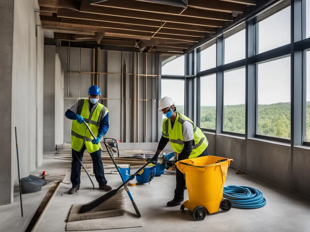 Commercial Cleaning Company on a Construction Site